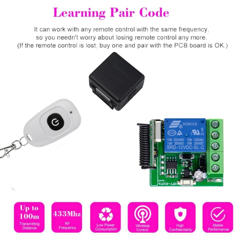 433MHz DIY Wireless Switch DC  - Diy Home Automation Controller recension och pris