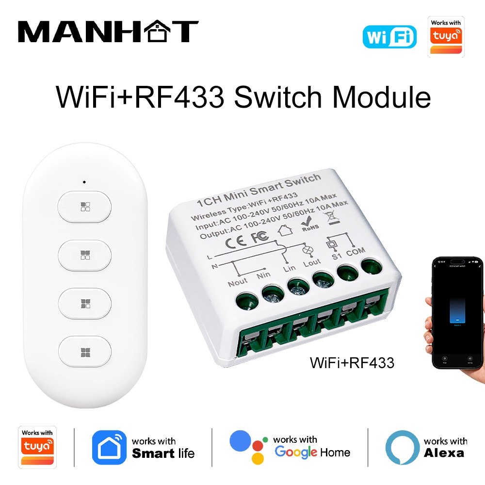 For Tuya WIFI 10A Smart Light  - Diy Home Automation Controller recension och pris