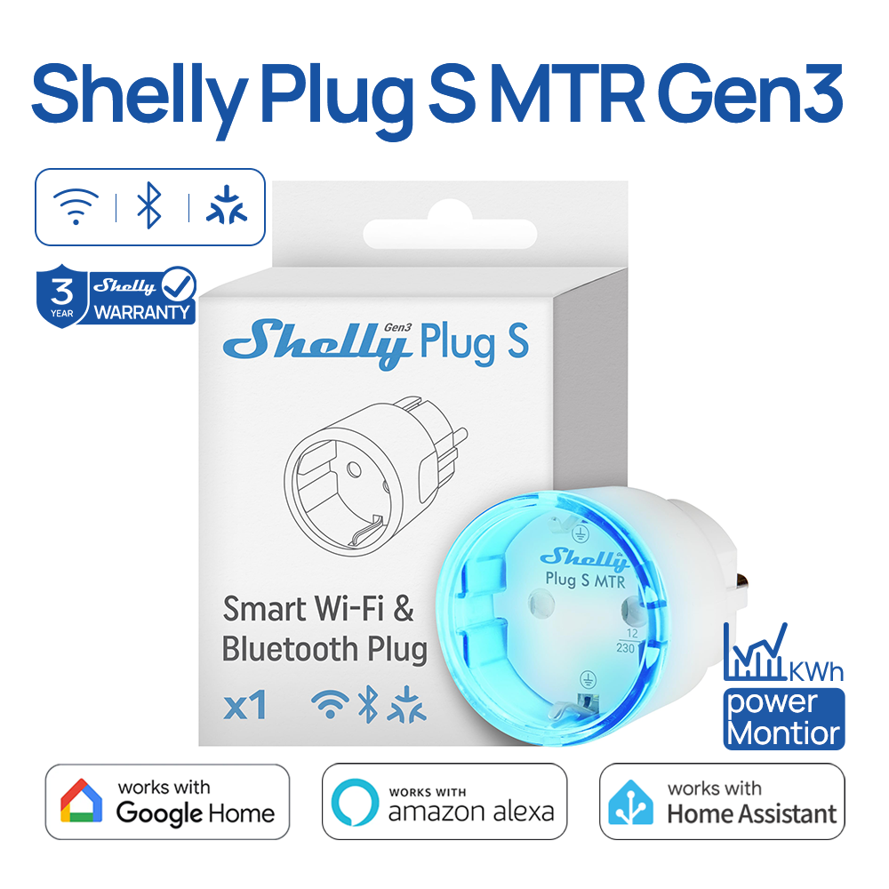 Shelly Plug S MTR Gen3 Matter  - Shelly Relay Module recension och pris