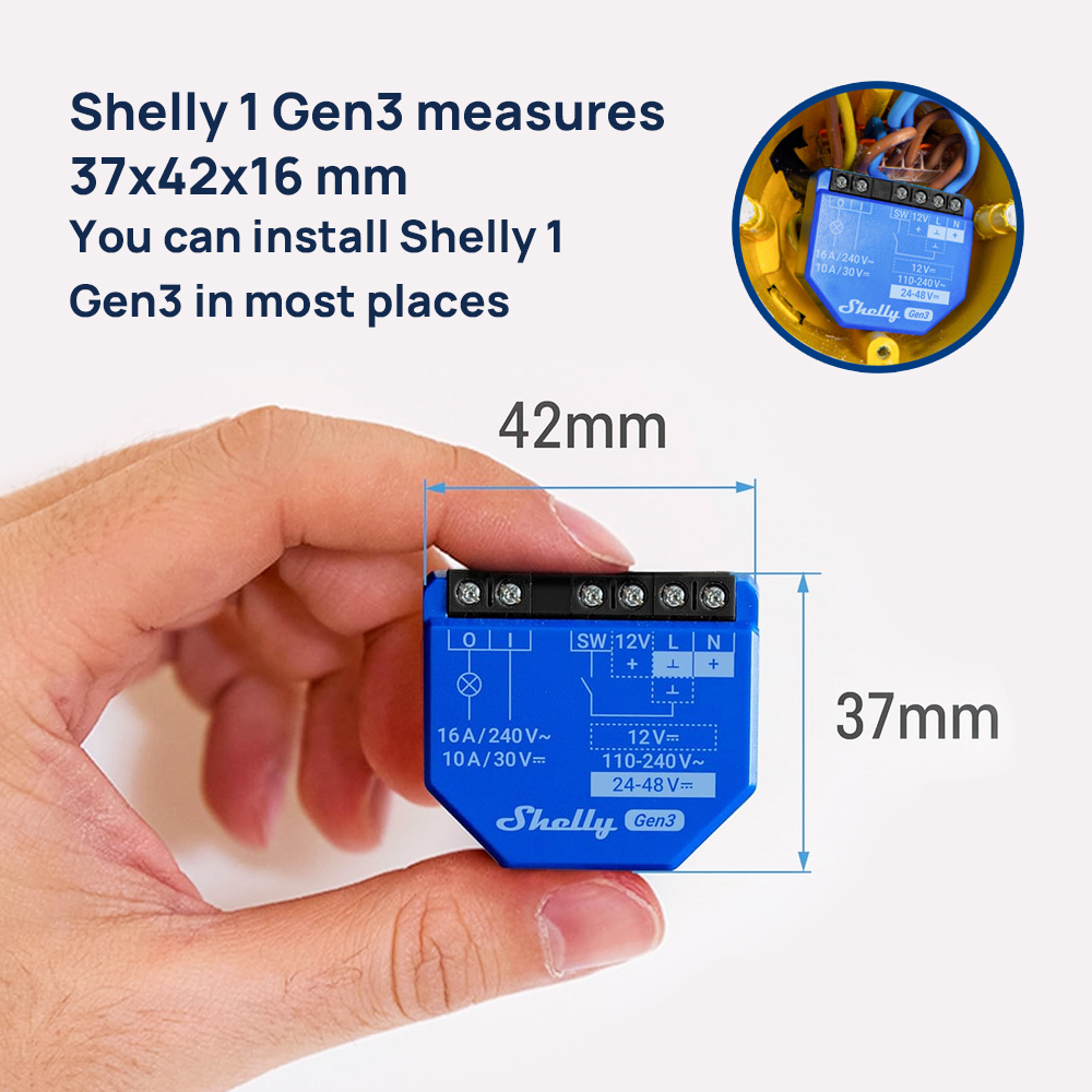 Shelly 1 Gen3 Dry Contact Smar - Shelly Relay Module recension och pris