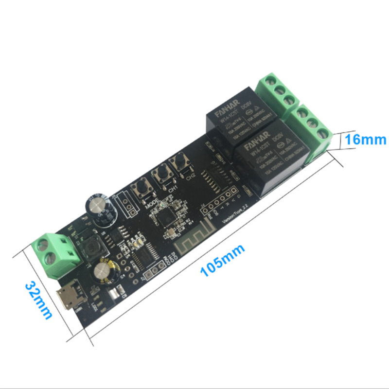 2CH Tuya Wifi Smart Control Bo - Diy Home Automation Controller recension och pris