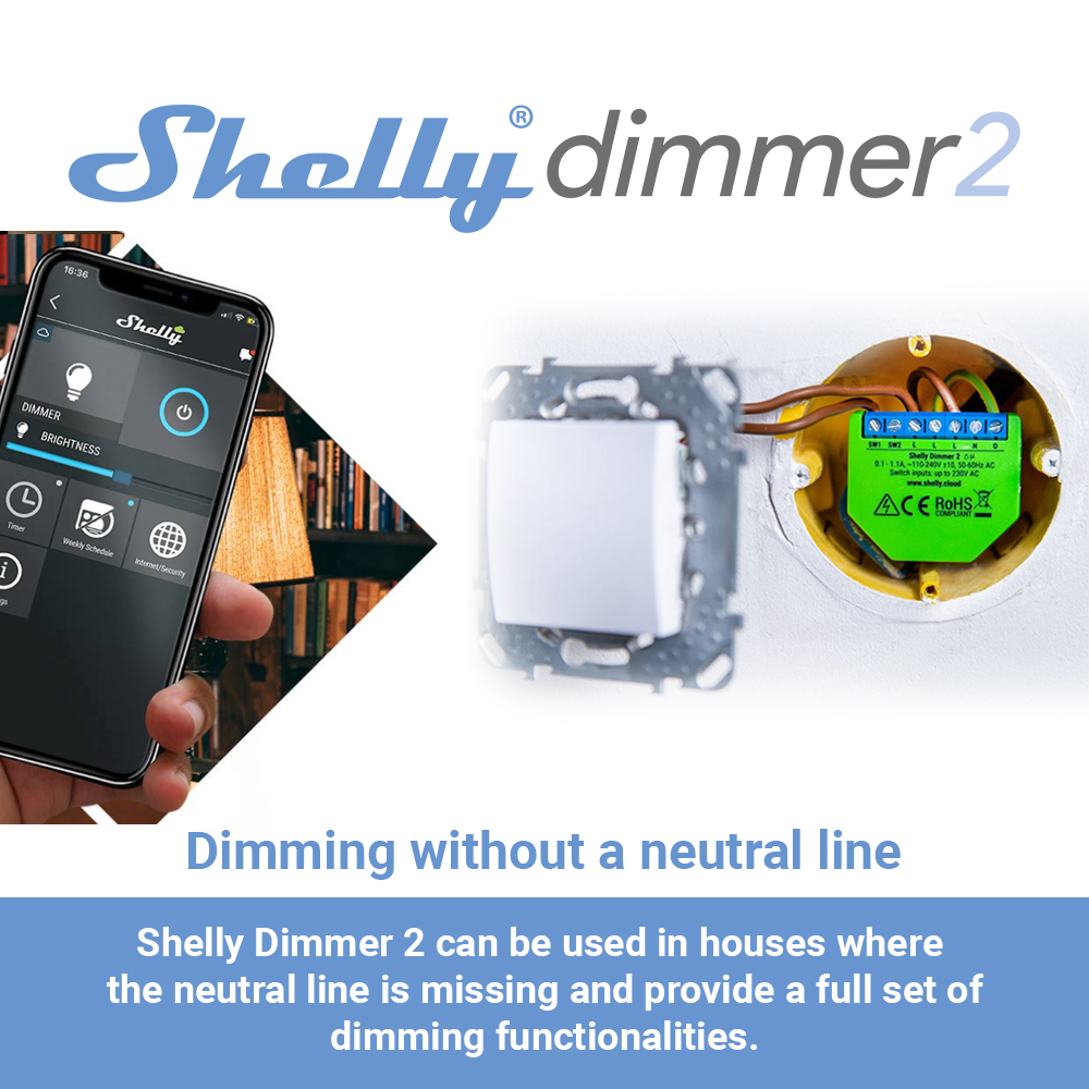 Shelly Dimmer 2 Smart Switch M - Shelly Relay Module recension och pris
